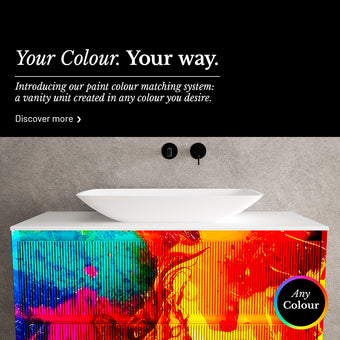 Scanalato Double Drawer Countertop Vanity Unit - Choose Your Own Colour 1000mm