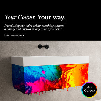 Scanalato Double Drawer Vanity Unit  With Beyondstone BLOC Basin - Choose Your Own Colour 1000mm