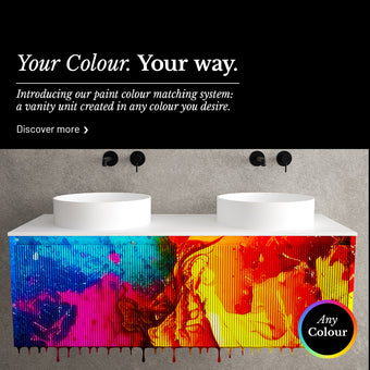 Scanalato Single Drawer Countertop Vanity Unit - Choose Your Own Colour 1200mm