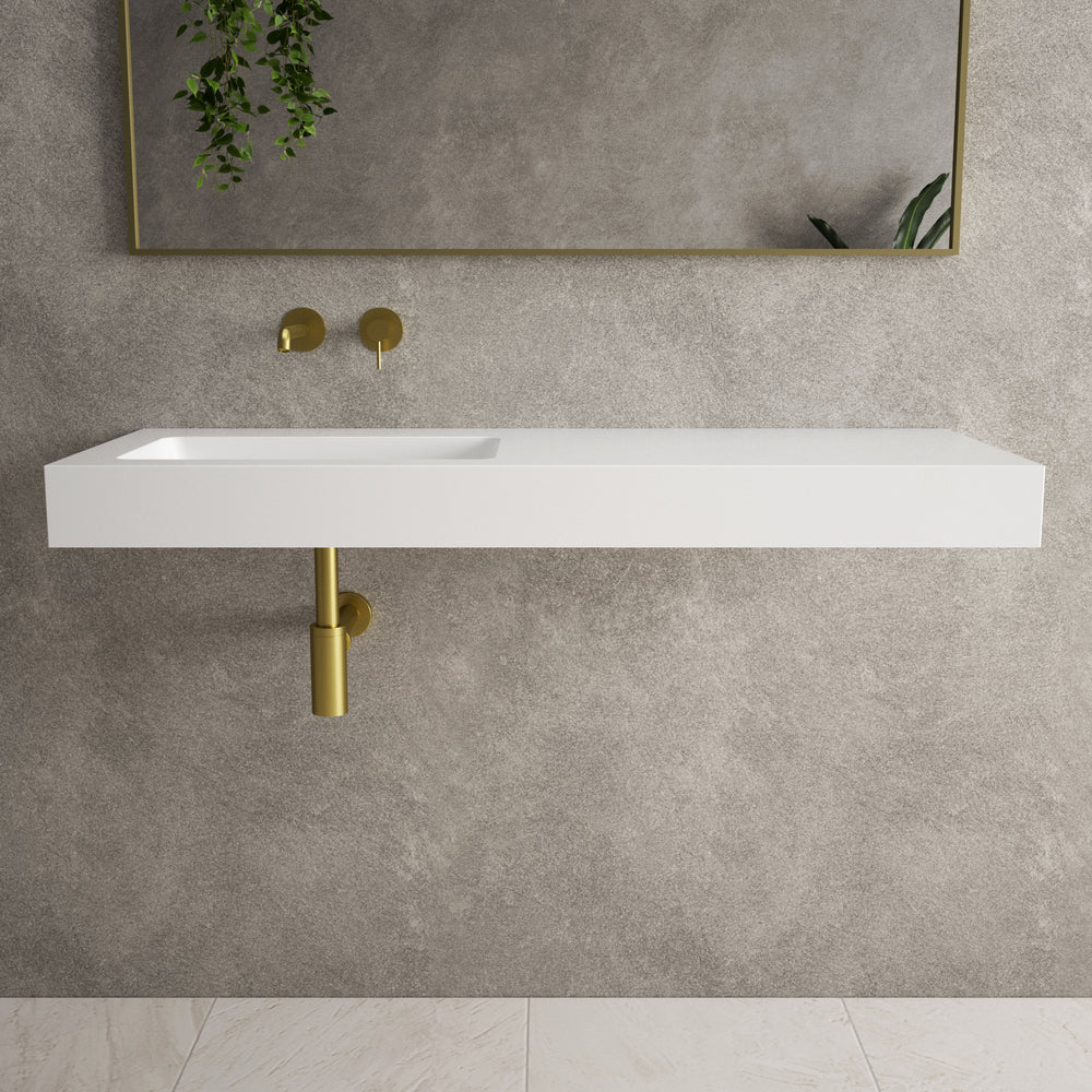 Bloc Wall Hung Left Handed Beyondstone Basin - 1200mm