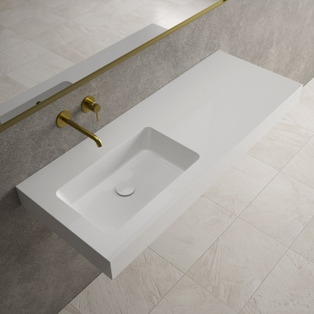 Bloc Wall Hung Left Handed Beyondstone Basin - 1200mm