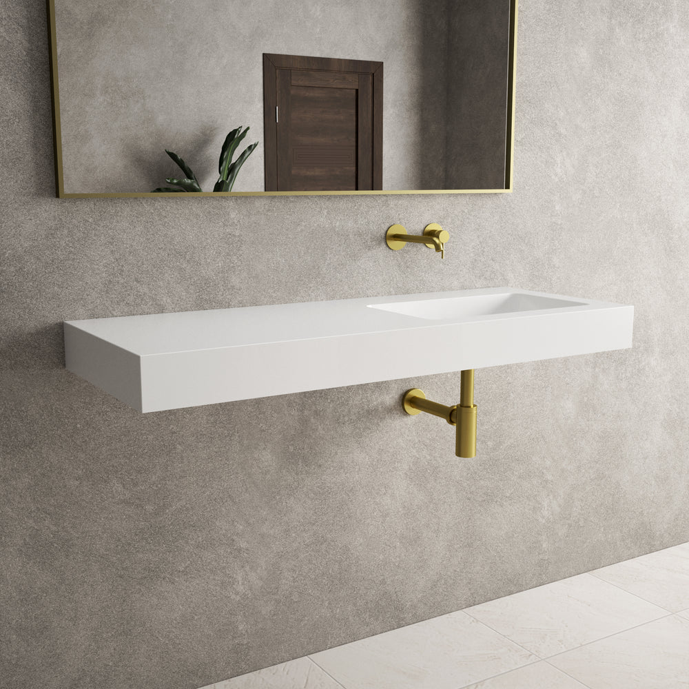 Bloc Wall Hung Right Handed Beyondstone Basin - 1200mm