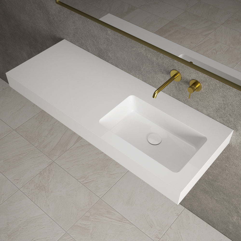 Bloc Wall Hung Right Handed Beyondstone Basin - 1200mm