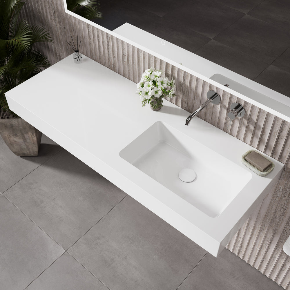 Bloc Wall Hung Right Handed Beyondstone Basin - 1200mm