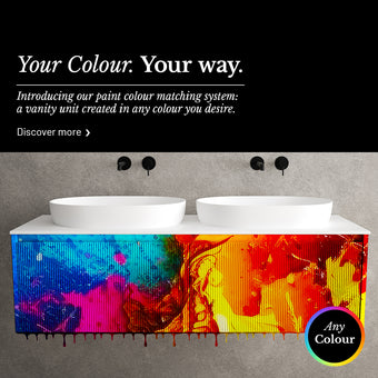 Scanalato Double Drawer Countertop Vanity Unit - Choose Your Own Colour 1400mm