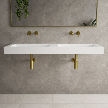 Bloc Wall Hung Beyondstone Double Basin - 1200mm
