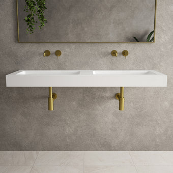 Bloc Wall Hung Beyondstone Double Basin - 1400mm