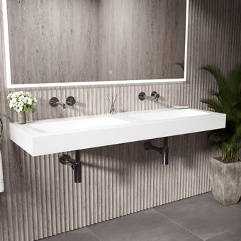 Bloc Wall Hung Beyondstone Double Basin - 1400mm