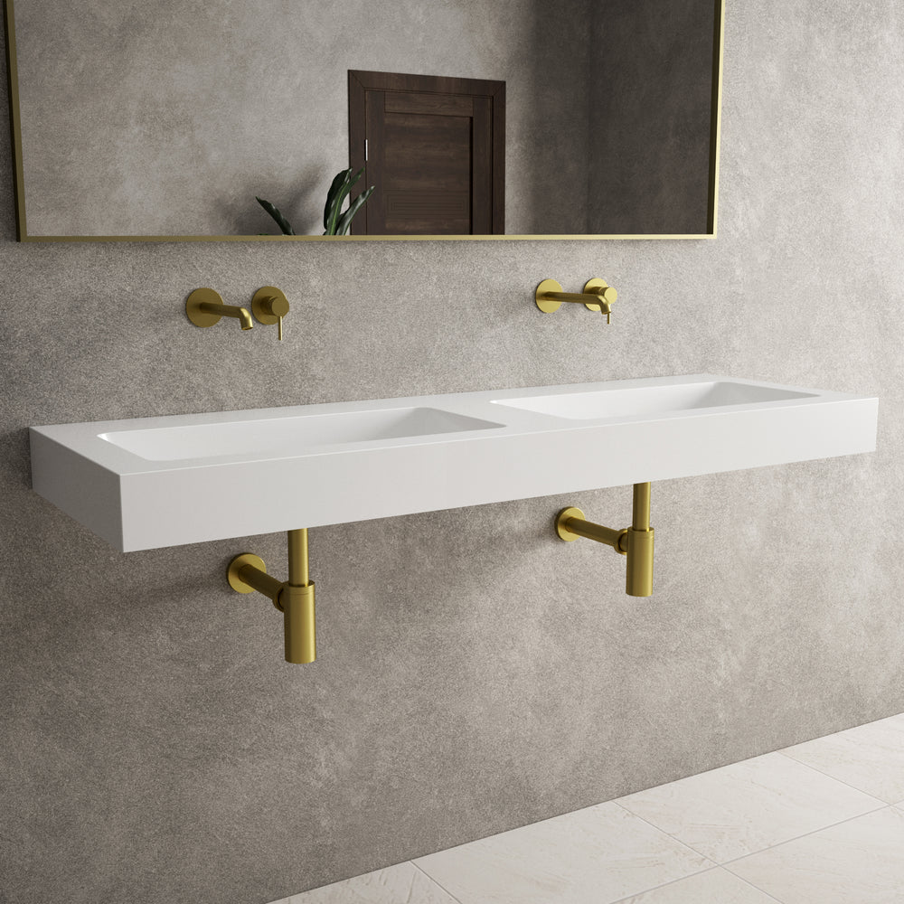 Bloc Wall Hung Beyondstone Double Basin - 1400mm