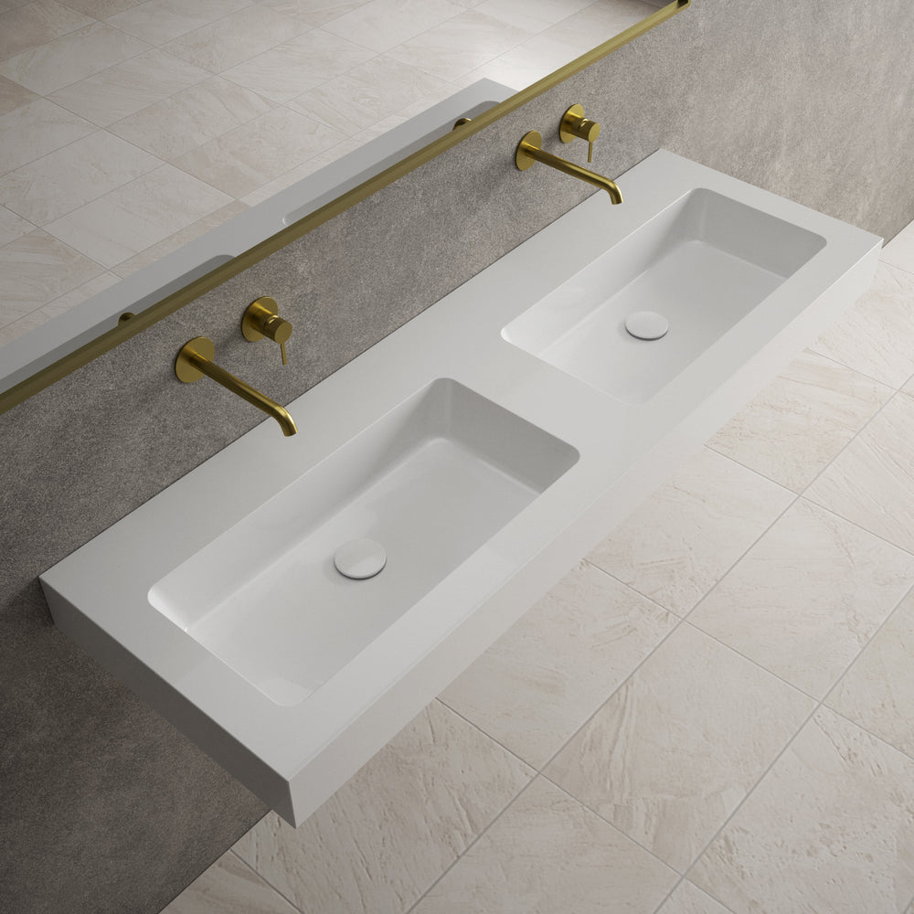 Bloc Wall Hung Beyondstone Double Basin - 1400mm
