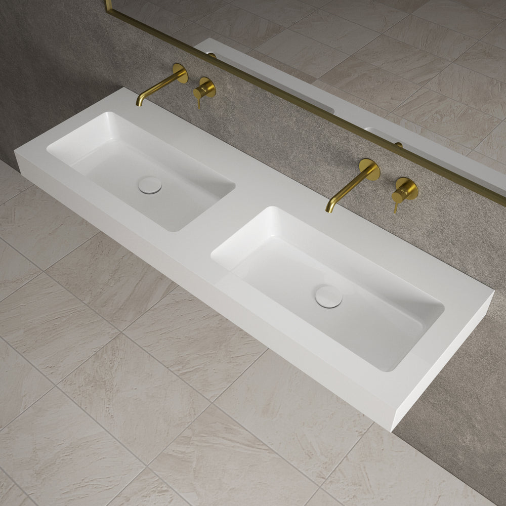 Bloc Wall Hung Beyondstone Double Basin - 1200mm