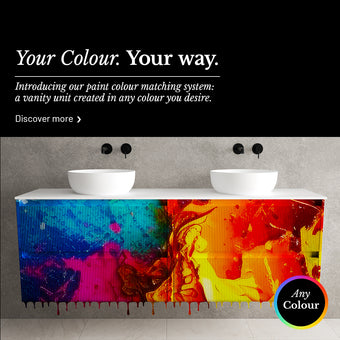 Scanalato Four Drawer Countertop Vanity Unit - Choose Your Own Colour 1600mm