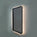 Primitivo Square Steam Free Mirror with LED - Matt Black 750x900mm
