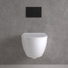 Primo Dolce Wall Hung Spiralflush Toilet, Concealed Frame Cistern And Matt Black Flush Plate