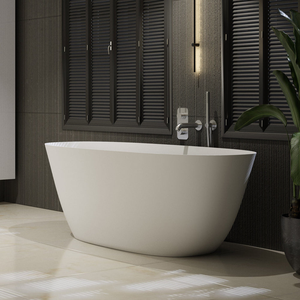 Wall Mounted Bath Mixer Tap Complete with Spout & Shower Kit - Chrome