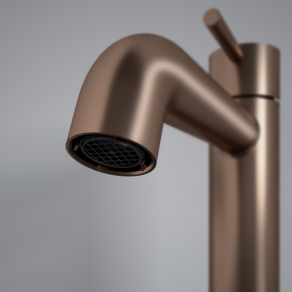 Monobloc Basin Mixer Tap - Brushed Copper