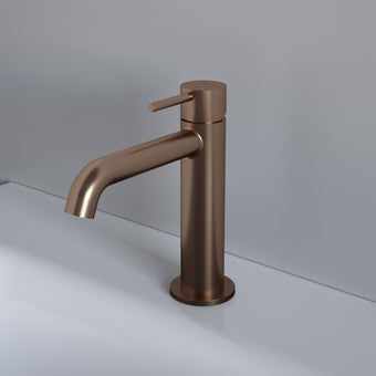 Monobloc Basin Mixer Tap - Brushed Copper