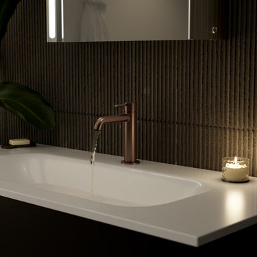 Monobloc Basin Mixer Tap - Brushed Copper