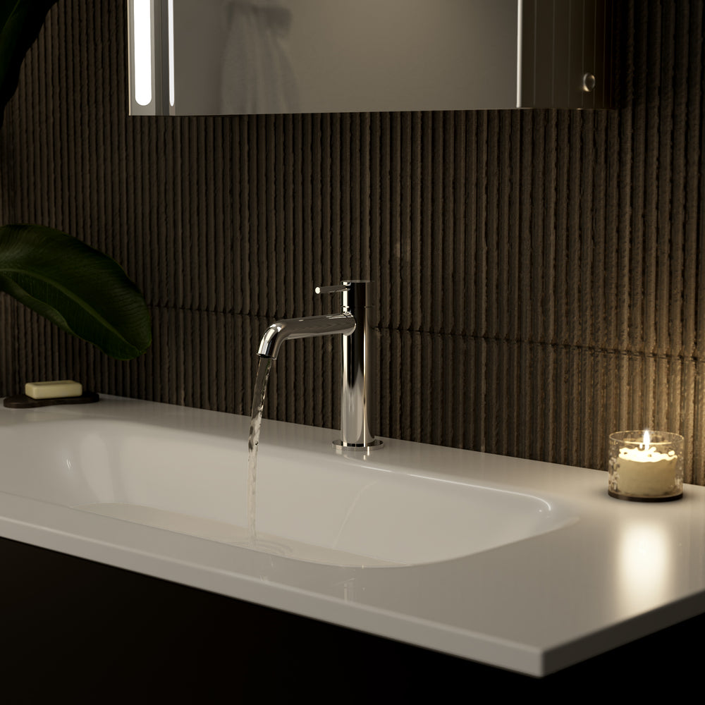 Monobloc Basin Mixer Tap - Chrome