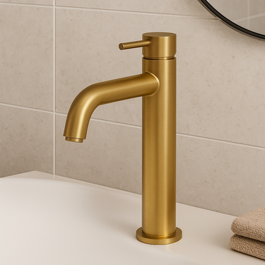 Elle Basin Mixer Tap - Brushed Brass