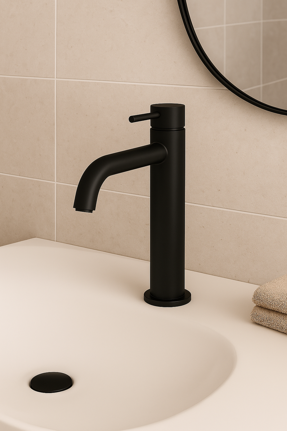 Elle Basin Mixer Tap - Matt Black