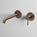 Brushed Copper Wall Mounted Mixer Basin Tap