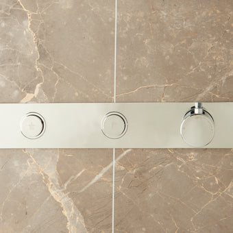 Laghi Universal 2 Outlet Push Button Thermostatic shower - Inox