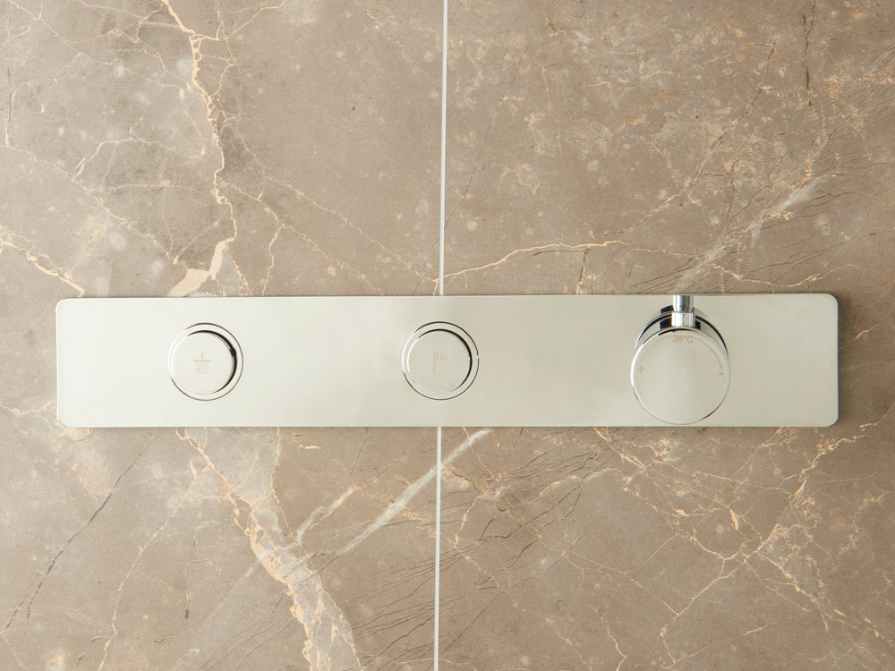 Laghi Universal 2 Outlet Push Button Thermostatic shower - Inox