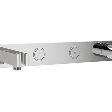 Laghi Universal 2 Outlet Push Button Thermostatic shower With Outlet Holder  - Chrome