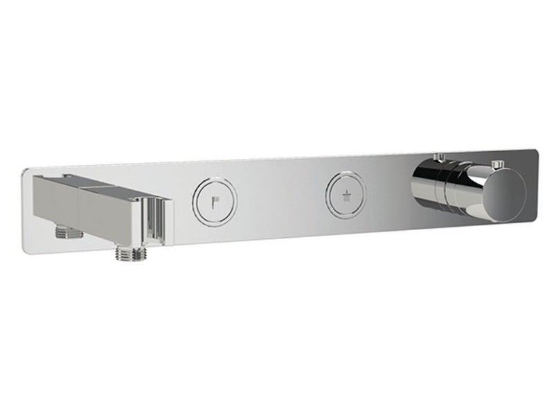 Laghi Universal 2 Outlet Push Button Thermostatic shower With Outlet Holder  - Chrome