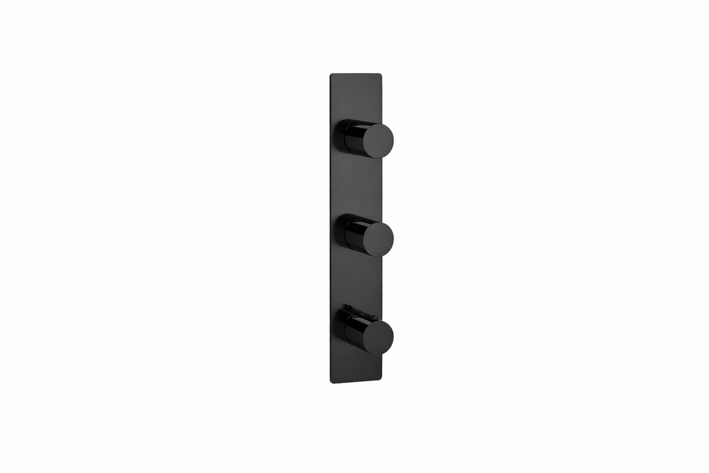 Profili Universal 3 Handle 2 Outlet & Versobox Trimset - Matt Black