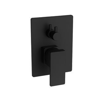 Profili Wall Mounted Shower Mixer & Diverter - Matt Black