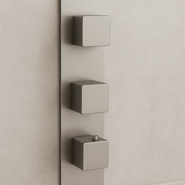 Profili Universal 3 Handle 2 Outlet & Versobox Trimset - Inox