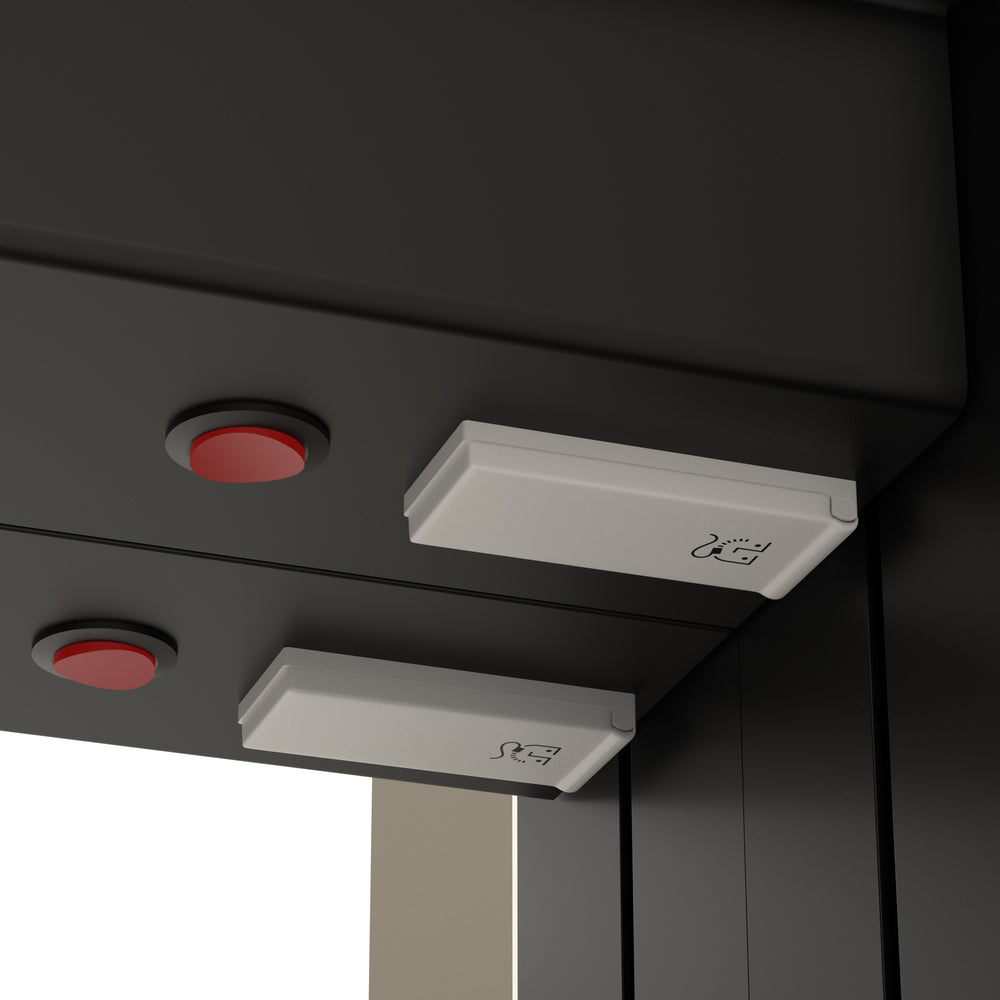 Fiano Steam-Free Modern Mirror Cabinet 500 x 700mm - Matt Black