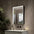 Fiano Steam-Free Modern Mirror Cabinet 500 x 700mm - Matt Black