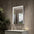 Fiano Steam-Free Modern Mirror Cabinet 500 x 700mm - Aluminium