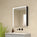 Fiano Steam-Free Modern Mirror Cabinet 600 x 700mm - Matt Black