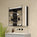Fiano Steam-Free Modern Mirror Cabinet 600 x 700mm - Matt Black