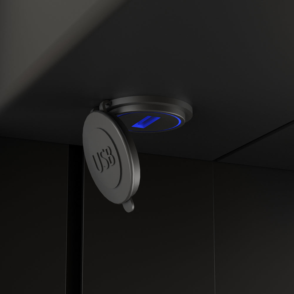 Fiano Steam-Free Modern Mirror Cabinet 600 x 700mm - Matt Black