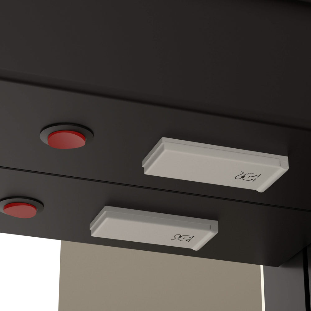 Fiano Steam-Free Modern Mirror Cabinet 800 x 700mm - Matt Black