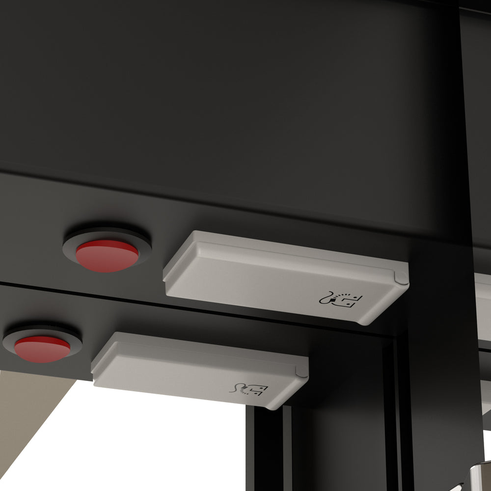 Corvina Modern Mirror Cabinet 900 x 700mm - Matt Black