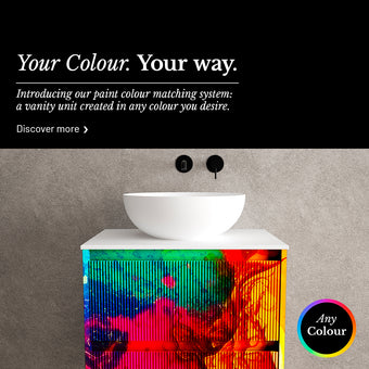 Scanalato Double Drawer Countertop Vanity Unit - Choose Your Own Colour 600mm