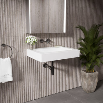 Bloc Wall Hung Beyondstone Basin - 600mm