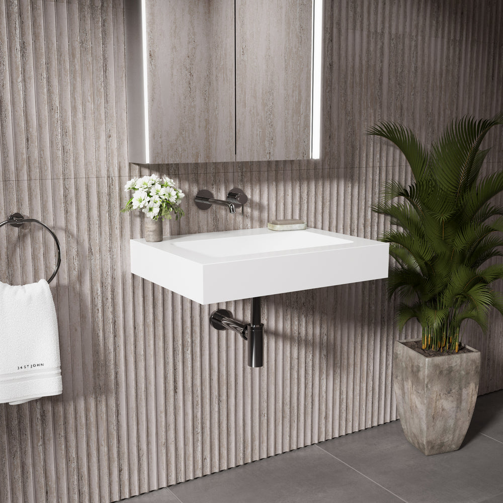 Bloc Wall Hung Beyondstone Basin - 600mm