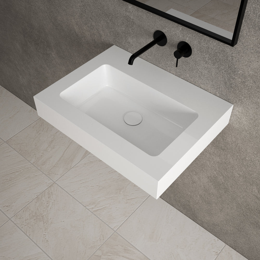 Bloc Wall Hung Beyondstone Basin - 600mm