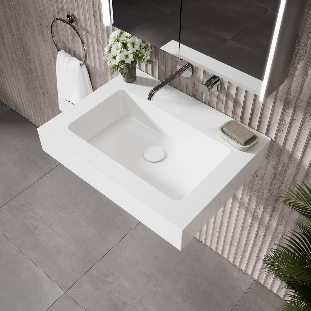 Bloc Wall Hung Beyondstone Basin - 600mm