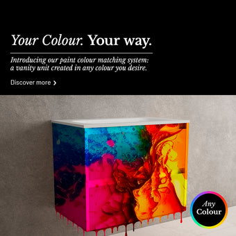 Scanalato Double Drawer Vanity Unit  With Beyondstone Basin - Choose Your Own Colour 700mm