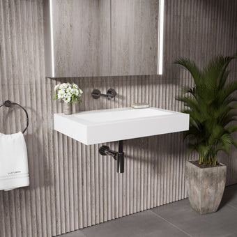 Bloc Wall Hung Beyondstone Basin - 700mm