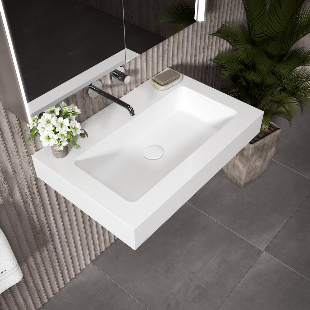 Bloc Wall Hung Beyondstone Basin - 700mm
