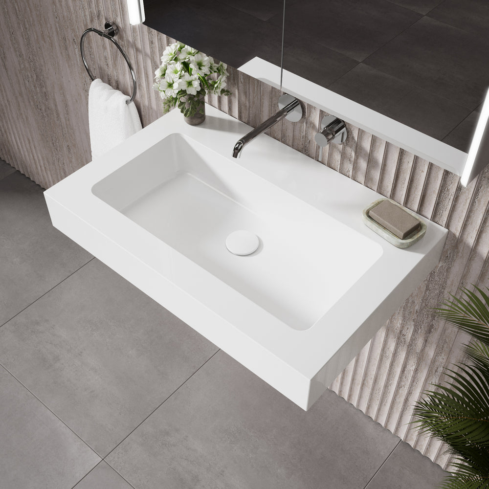 Bloc Wall Hung Beyondstone Basin - 700mm
